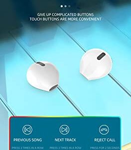 Loluka Mini Wireless Earbuds Small Bluetooth Earphones LED Display Electricity Headset Streaming Music from Cellphone for Sleep on Side, Running, Workout, Travel, Handsfree for iOS Android