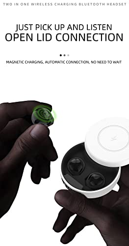 Loluka Mini Wireless Earbuds Small Bluetooth Earphones LED Display Electricity Headset Streaming Music from Cellphone for Sleep on Side, Running, Workout, Travel, Handsfree for iOS Android