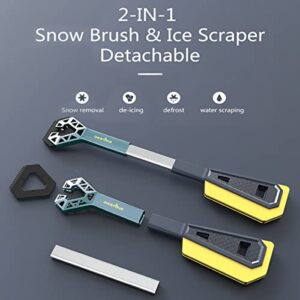 Diketone Snow Brush and Ice Scraper for Car 24 Inch Snow Scraper for Windshield with Comfortable Grip Detachable Scraper Snow Shovel Suitable for SUV and Trucks Blue