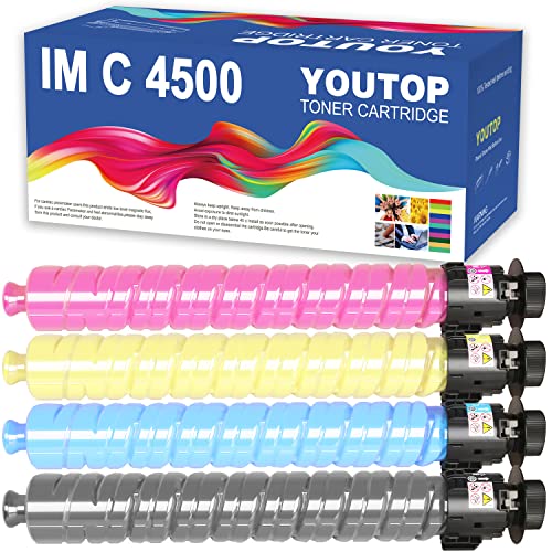 YOUTOP 4PK Remanufactured 842279 842280 842281 842282 Replacement for Ricoh IM C4500 IM C6000 Lanier IM C4500 IM C6000 Savin IM C4500 IM C6000