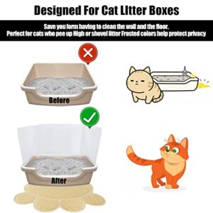 4 Pack Cat Litter Box Splash Guard , Detachable Litter Box Pee Shieldwith Cat Litter Mat , Cat Litter Box Enclosure Splash Guard for Open Top Litter Pan ,Reusable and Easy to Clean