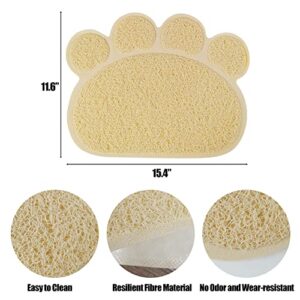 4 Pack Cat Litter Box Splash Guard , Detachable Litter Box Pee Shieldwith Cat Litter Mat , Cat Litter Box Enclosure Splash Guard for Open Top Litter Pan ,Reusable and Easy to Clean