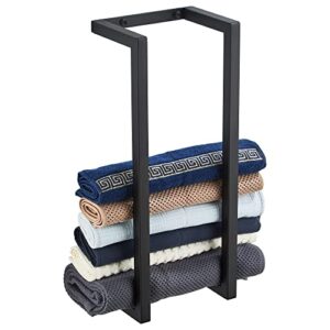 bathroom wall towel rack, bathroom organization, bath towel holder, wall towel storage, mounted towel rack holder