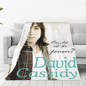 david cassidy flannel blanket super soft throw blanket for couch sofa bed all season 50"x40"