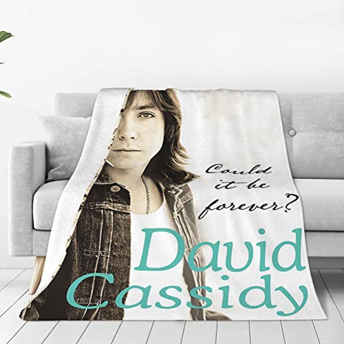 David Cassidy Flannel Blanket Super Soft Throw Blanket for Couch Sofa Bed All Season 50"x40"