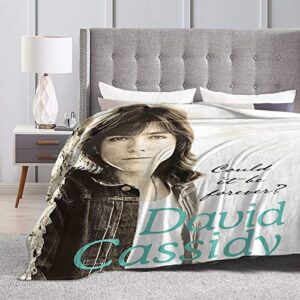 David Cassidy Flannel Blanket Super Soft Throw Blanket for Couch Sofa Bed All Season 50"x40"