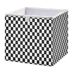 Kigai Racecar Cube Storage Bin, Large Collapsible Organizer Storage Basket for Home Office Décor, 11 x 11 x 11 in