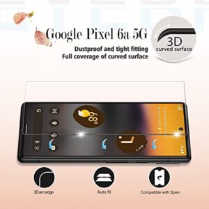 YEYEBF Google Pixel 6A 5G Screen Protector + Camera Lens Protectors, [2+2 Pack] Full Coverage Tempered Glass Screen Protector for Google Pixel 6a 5G-6.1 Inch [Case-Friendly][Fingerprint Compatible]