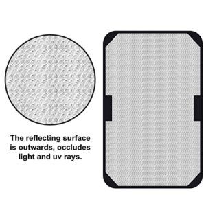 2 Pack RV Door Window Shade Cover,Foldable RV Sun Shade Windshield Blackout Shower Curtains Coverage RV Accessories Fits for Most RV,Trailer Motorhome,Interior Door Window Oxford Materials 25"X 16"