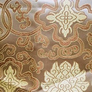 Adelaide Gold Chinese Brocade Satin Fabric by The Yard - 10058