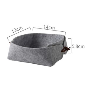 SamFansar Storage Case Useful Flexible Desk Nordic Felt Storage Basket Grey