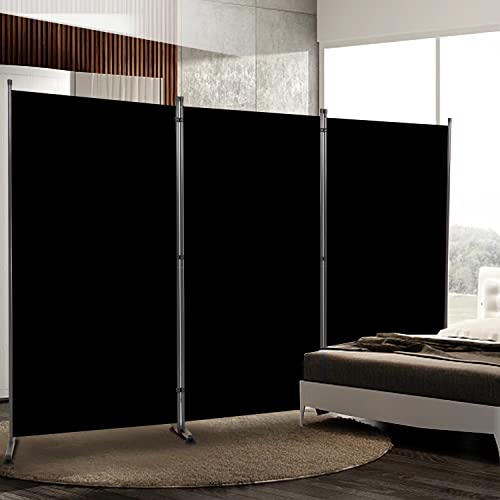 Room Divider 6FT Folding Privacy Screens, 3 Panel Partition Room Dividers w/Freestanding Design, Portable Wall Divider for Room Separtation, Fabric Screen Panel for Home Office Living Room Dorm