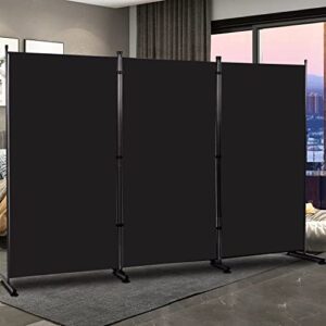 Room Divider 6FT Folding Privacy Screens, 3 Panel Partition Room Dividers w/Freestanding Design, Portable Wall Divider for Room Separtation, Fabric Screen Panel for Home Office Living Room Dorm