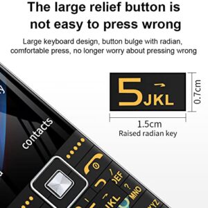 Heayzoki Cell Phone for Seniors, G600 Mobile Phone Big Button Senior Cell Phone 2G 6800Mah Multifunctional Large Capacity Dual Card Dual Standby Loud Voice for Older People(Black)