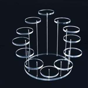 acrylic cupcake stand for 12 cupcakes, round display stand dessert tower serving trays for farmhouse decor, kitchen decor, for wedding birthday party(size:round)
