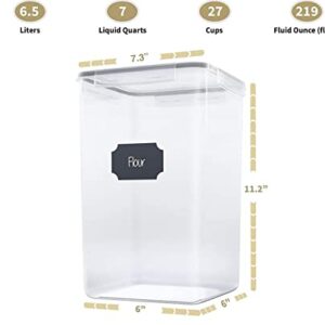 Storage Containers with lids airtight, 2 Pack 6.5L | 220 Oz | Extra Large Food Container Sets with lids, Kitchen Containers Rice Storage Container, Pantry Spaghetti Airtight Rice Containers Flour