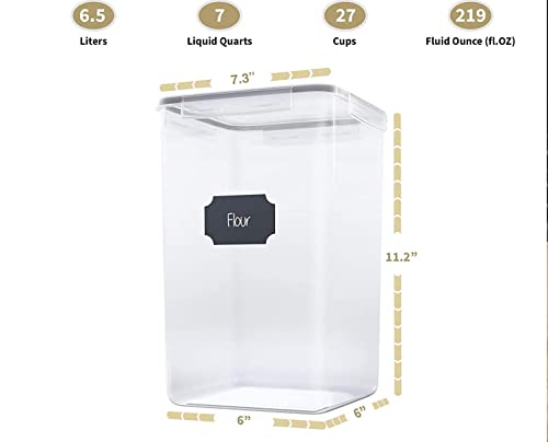 Storage Containers with lids airtight, 2 Pack 6.5L | 220 Oz | Extra Large Food Container Sets with lids, Kitchen Containers Rice Storage Container, Pantry Spaghetti Airtight Rice Containers Flour