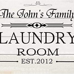 Personalized Family Laundry Signs for Laundry Room Decor Laundry Wall Decoration for Laundry Room Home Decor Metal Wood Signs for Bathroom Washroom