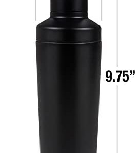 Black Adam OFFICIAL Character Bolt 18 oz Insulated Water Bottle, Leak Resistant, Vacuum Insulated Stainless Steel with 2-in-1 Loop Cap