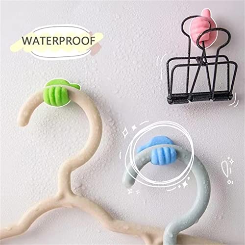 YANGTTOK 16PCS Self-Adhesive Thumb Up Wall Hooks,Funny Thumb Cord Holder for Data Cable,Earphone,Keys,Makeup Brush,Toothbrush