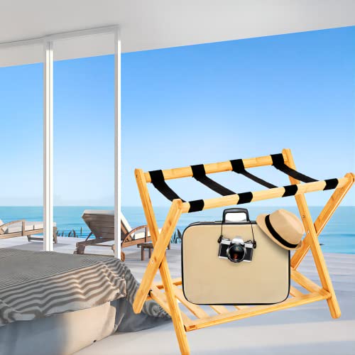 Foldable Luggage Stand for Guest Room -No Assembly Required-Folding Luggage Holders for Guest Room Suitcase Holder Suitcase Stand Luggage Racks for Suitcases for Bedroom Luggage Stand Foldable Pull Up Suitcase Shelves Luggage Holders Suitcase Holder Suitc