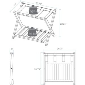 Foldable Luggage Stand for Guest Room -No Assembly Required-Folding Luggage Holders for Guest Room Suitcase Holder Suitcase Stand Luggage Racks for Suitcases for Bedroom Luggage Stand Foldable Pull Up Suitcase Shelves Luggage Holders Suitcase Holder Suitc