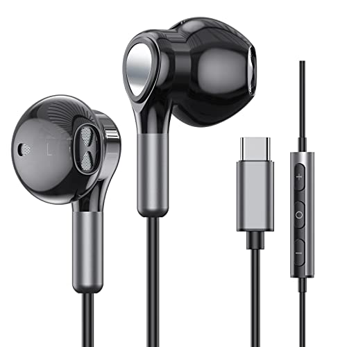 USB C Headphones for Samsung Galaxy S23 Ultra S22 S21 FE S20 Z Flip 3 Fold 4 A53 A54 USB C Earphones with Mic in-Ear Headphones Wired Earbuds USB Type C Earphones for iPad Pro Pixel 6 6a 7 OnePlus 9 8