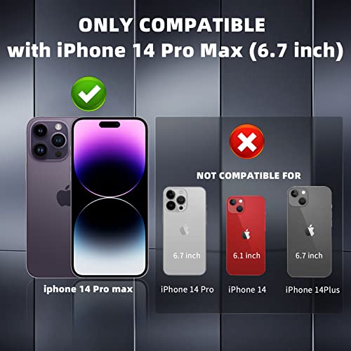 Dadanism Designed for iPhone 14 Pro Case, Military Grade Drop Protection, Skin-Friendly PC Back, Advanced Camera Protection Ring, Anti-Scratch Anti-Fingerprint(Deep Purple, 6.1 Inch)