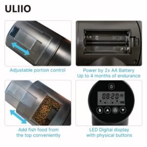 Automatic Fish Feeder for Fish Tank Timer Feeder for Vacation and Weekend Programmable Electric Fish Feeds Fish Food Dispenser for Aquarium Tank