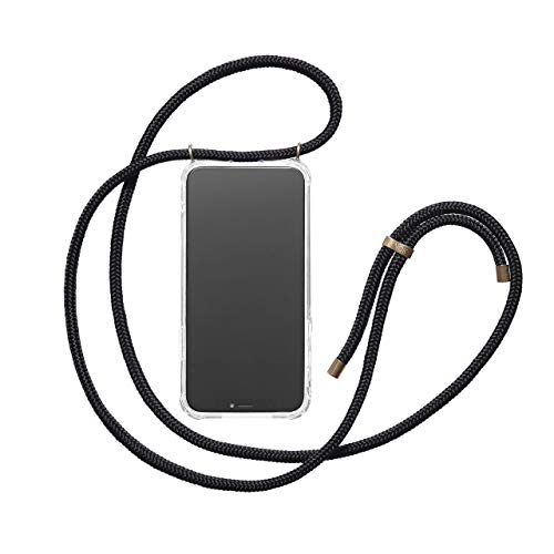 KNOK CASE Lanyard Crossbody Phone Compatible with iPhone 14 TPU case with Strap Mobile Neck Holder (Black)