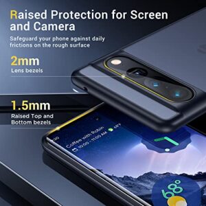 Humixx Shockproof Designed for Google Pixel 7 Pro Case [Military Grade Drop Tested] [Ultimate Silky Touch] Translucent Hard Back Protective Slim Thin Matte Black Phone Cases for Pixel 7 Pro 5G 6.7”