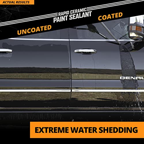 CERAKOTE® Rapid Ceramic Paint Sealant – Maximum Gloss & Shine – Extremely Hydrophobic – Unmatched Slickness- Repels Road Grime – Long Lasting - Quick & Easy Application - Pro Results