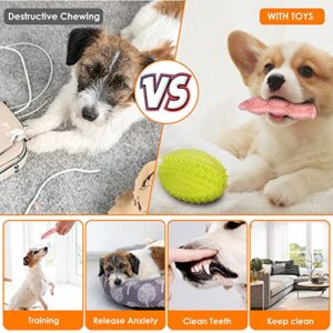 YUKOOY Puppy Toys for Teething Small Dogs, Puppy Chew Squeaky Toys, Soft & Durable Dog Chew Toys Cleaning Teeth and Protects Oral Health (4 PCAK CHEW Toys)