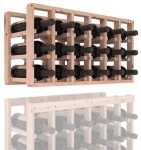 wine racks america® instacellar countertop wine rack - durable and expandable wine storage system, knotty alder - holds 18 bottles