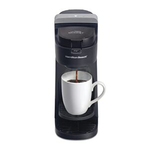 hamilton beach the scoop single serve coffee maker & fast grounds brewer for 8-14oz. cups, brews in minutes, black (47620), next gen