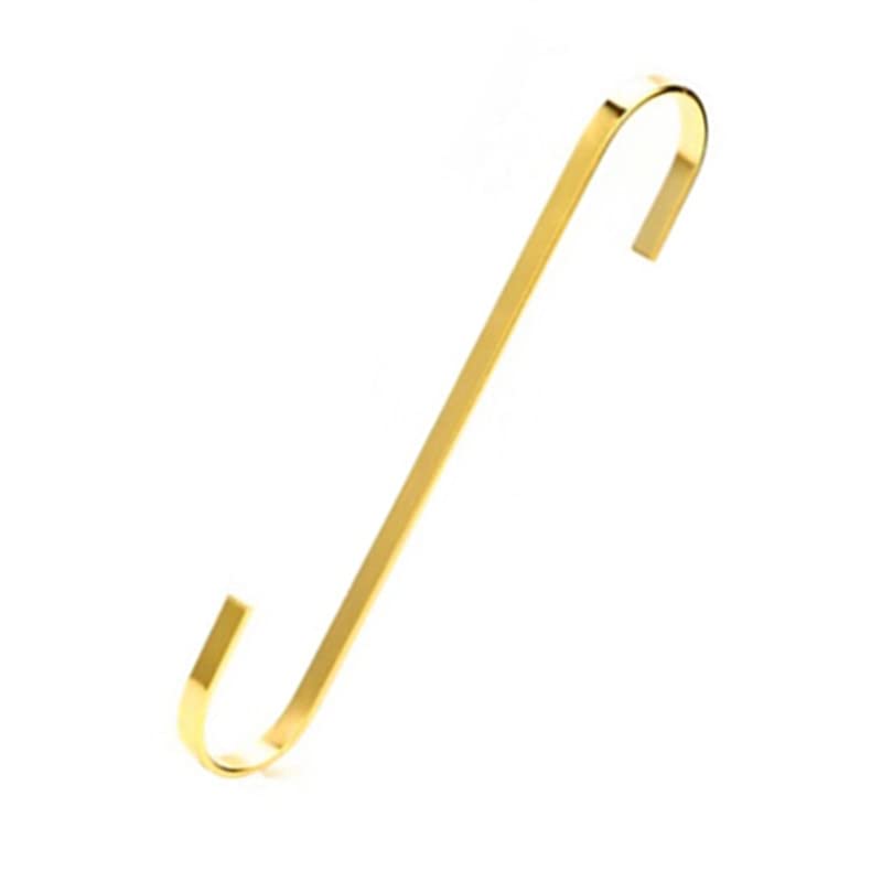 LuoQiuFa 8 inch Extra Large S Shaped Hooks, Heavy Duty Long S Hooks for Hanging Plant Extension Hooks for Kitchenware,Utensils,Pergola,Closet,Flower Basket,Garden,Indoor Outdoor Uses(Gold 4 Pack)
