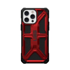 URBAN ARMOR GEAR UAG Designed for iPhone 14 Pro Max Case Red Crimson 6.7" Monarch Rugged Premium Protective Cover Lightweight Slim Shockproof Dropproof Compatible with Wireless Charging