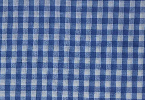 Richlin Fabrics 3 Yard Pack 60" Poly/Cotton Gingham 1/4", Blue/White