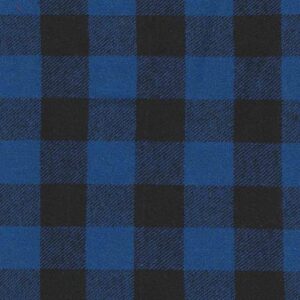 richlin fabrics 5 yard pack, 56" yarn dyed flannel plaid, 3/4" red & black check, 100% cotton, red/black