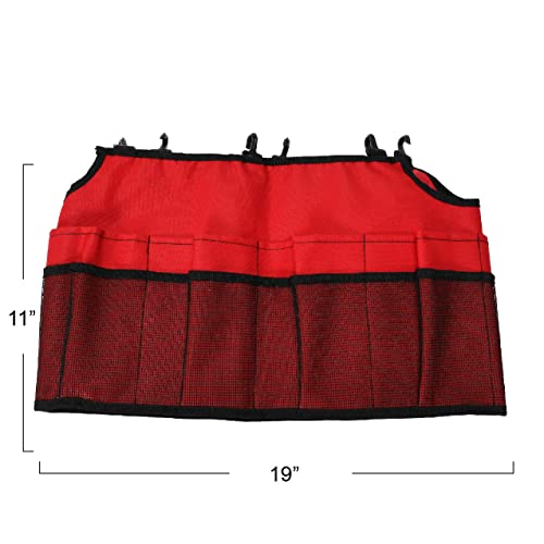 Household Essentials Bucket Caddy with Trim, Red and Black