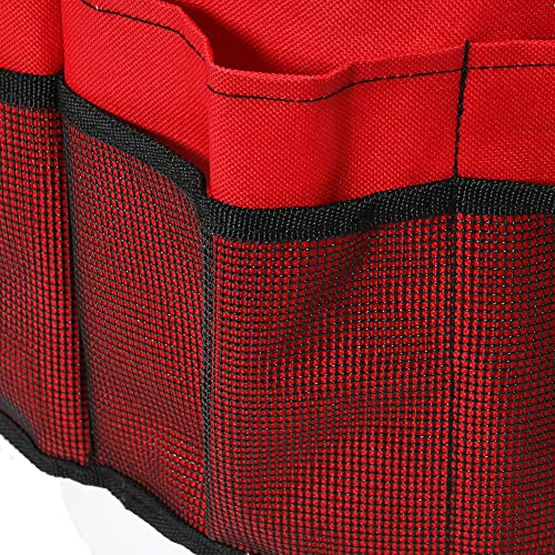 Household Essentials Bucket Caddy with Trim, Red and Black