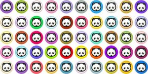 stickertalk panda camera dots webcam covers, 1 sheet of 50 stickers, 0.375 inches by 0.375 inches each