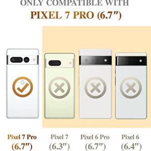 GVIEWIN Google Pixel 7 Pro 6.7" Case, Stylish Marble Pattern TPU Slim Shockproof Protective Cover - Drift Sand/Brown