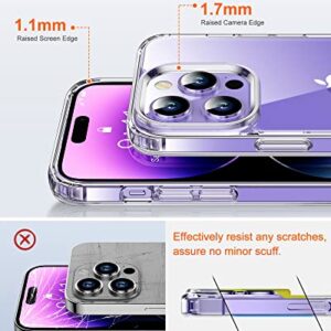 HOOMIL Case for iPhone 14 Pro Max, Anti-Yellowing Hard Back Soft Bumper Shockproof - Crystal Clear