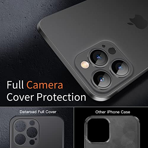 Dataroad iPhone 14 Pro Max 6.7" Slim Case - 0.2mm Thin, Matte Finish, Anti-Fingerprint, Anti-Yellowing, Translucent Black