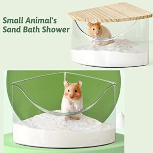 Hamiledyi Hamster Sand Bath Small Animals Sand Clean The Dust Gerbils Bathing Sand for Dwarf Syrian Hamsters Chinchilla Guinea Pigs Rats Lemming Mice Degus or Other Small Pets 2.2lb Fine Sand