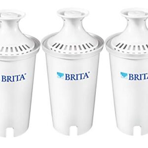 Brita Small 6 Cup Water Filter Pitcher with 1 Brita Standard Filter, Made Without BPA, Metro, Red & Standard Water Filter, Standard Replacement Filters for Pitchers and Dispensers, BPA Free, 3 Count