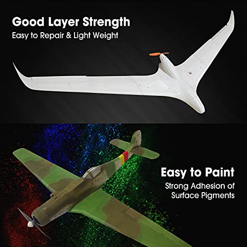 eSUN PLA LW PLA 3D Printer Filament, 1.75mm 1KG Spool Lightweight Strong Paint Adhesion Foaming PLA Filament for 3D Printers 3D Printed Airplane, Natural