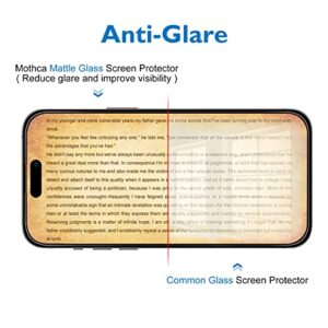 Mothca Matte Glass Screen Protector for iPhone 14 Pro Anti-Glare & Anti-Fingerprint Tempered Glass Clear Film Case Friendly Easy Install Bubble Free for iPhone 14 Pro 6.1-inch (2022)-Smooth as Silk