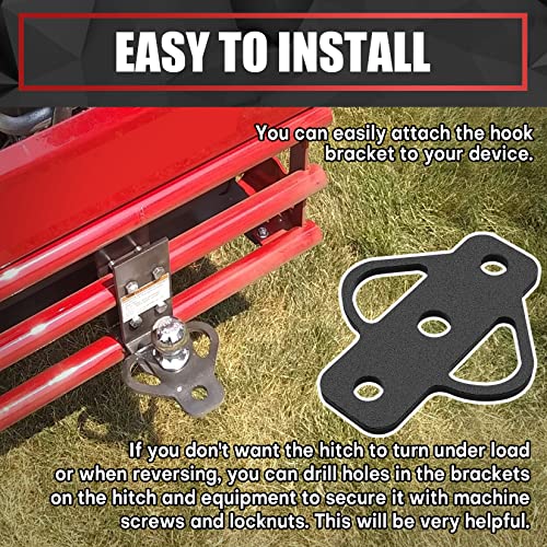 VIAGL 3-Way Trailer Hitch Adapter with Bolt Receiver Hitch for Lawn Mower Three Way ATV Hitch Attachments for Golf Cart Garden Tractor Flat Towing Tow Ball Mount Lawn Mower Chain and Tow Strap